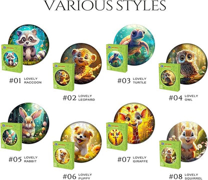 Wooden Jigsaw Puzzles for Kids Ages 4-6, 50 Piece Unique Shape Animal Theme Puzzle - Preschool Learning Educational Toys for Kids 3+, Valentines Day Birthday Easter Gifts for Kids Girls Boys (giraffe)