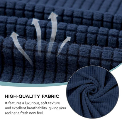 Recliner Chair Cover Lazy Boy Recliner Covers Recliner Covers for Recliner Chair 1 Piece Furniture Protector Prevent wear and pet Hair（Recliner,Navy Blue）