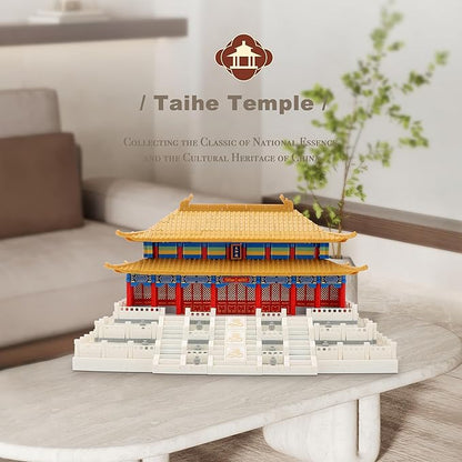 Chinese Architecture Micro Building Blocks Set Hall of Supreme Harmony Collection Model for Display 2166PCS Creative Toy Building Sets for Adults and Kids Age 14+