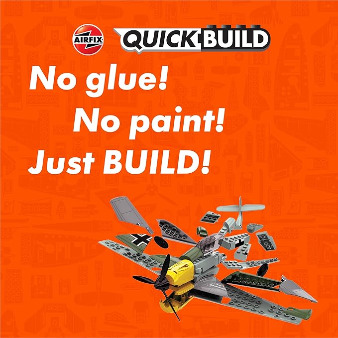 Airfix Quickbuild Messerschmitt 109 Airplane Brick Building Plastic Model Kit J6001