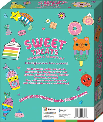 Hinkler Kaleidoscope: Sweet Treats Coloring & Activity Kit - Kids Cute Dessert Themed Coloring Book w/Scented Stationery & Stickers, Ages 6+