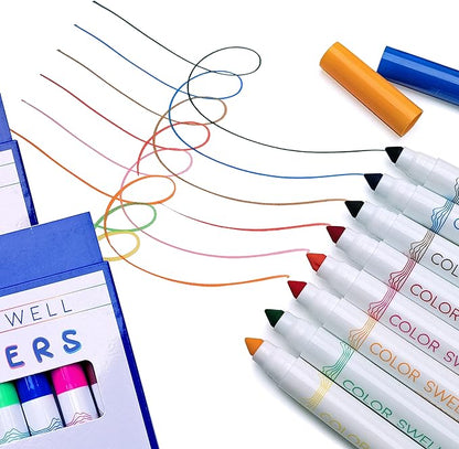 Color Swell Washable Bulk Markers 72 Packs 8 Count Vibrant Colors 288 Total Markers Bulk Perfect for Teachers, Kids and Classrooms