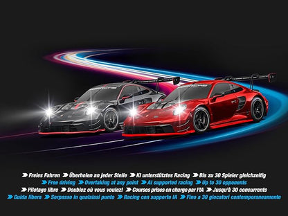 Carrera Hybrid Highway Challenge - Racing Fun of The New Generation - Legendary Porsche 911 GT3 R in 1:50 Scale - Hybrid Technology with AI Support - Control via Smartphone App