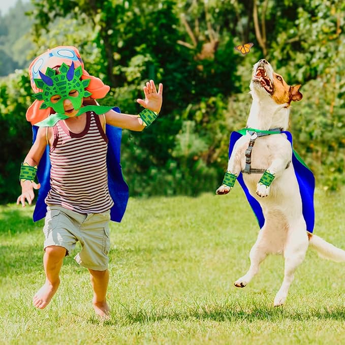 iROLEWIN Dinosaur-Costume for Kids Dragon Cape Mask as Boys Girls Dino Dress-Up Clothes for Play Toys Birthday Party Gifts