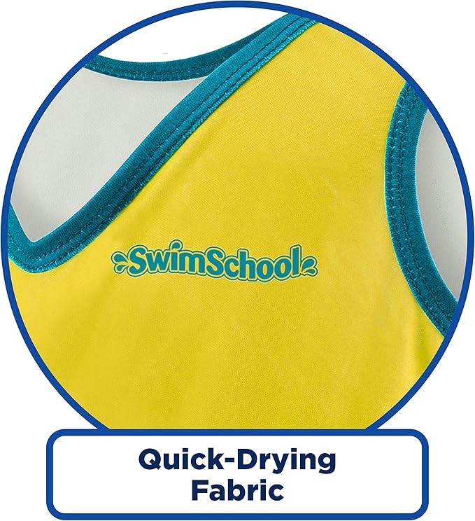 SwimSchool TOT Swim Trainer Vests for Toddlers Ages 2-4 – Boys/Girls – Multiple Colors/Styles – Learn to Swim Pool Floaties