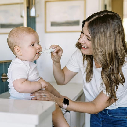 Dr. Brown's Infant-to-Toddler Toothbrush, Soft and Safe Baby Training Brush, Elephant, Mint, 0-3 years (Styles May Vary)