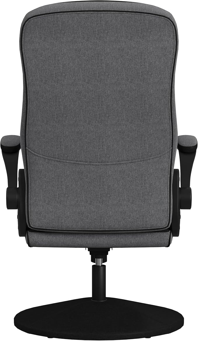 RESPAWN 800 Gaming Chair Floor, Swivel Rocker Gaming Chair, High Back Ergonomic Floor Gaming Chair for Kids and Adults, Gaming Recliner, Floor Rocker Chair with Armrests - Grey Fabric