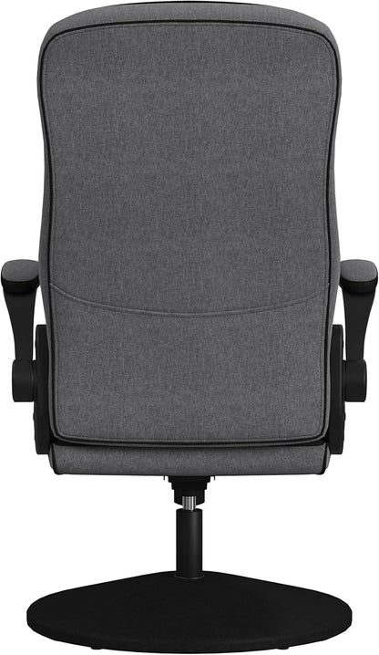 RESPAWN 800 Gaming Chair Floor, Swivel Rocker Gaming Chair, High Back Ergonomic Floor Gaming Chair for Kids and Adults, Gaming Recliner, Floor Rocker Chair with Armrests - Grey Fabric