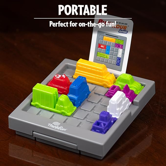 ThinkFun Rush Hour Junior - Classic Traffic Jam Logic Game | New Look for 2024 | STEM Toy for Kids | Engaging Puzzles for Ages 5 and Up | Junior Edition of The International