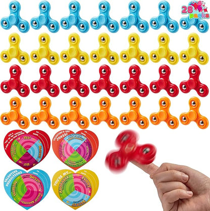 JOYIN 24 PCS Valentine's Day Gifts Cards with Glow Pull Tube Bracelet, Lights Glow in The Dark Toys for Kids Valentine's Party Favors for Classroom Exchange Toy, School Classroom Prizes Exchange Gift