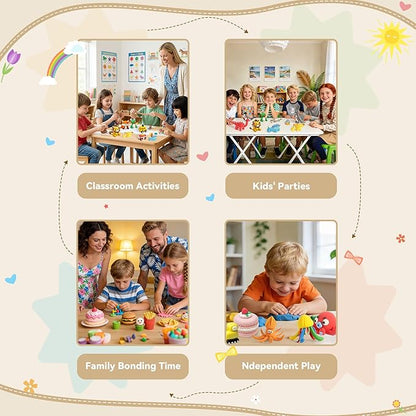 Air Dry Clay 66 Colors, Modeling Clay for Kids, DIY Model Magic Clay, Molding Clay Kit with Sculpting Tools, Non-Sticky Soft and Super Light, Arts and Crafts Gift for Boys Girls Kids