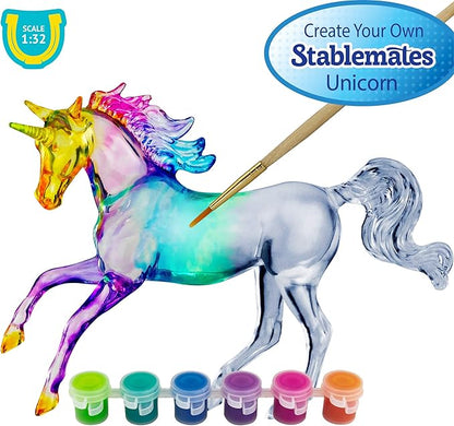 Breyer Horses Stablemates Suncatcher Unicorn Craft Set | 1:32 Scale | Model #4238, One Size, 5 Piece Set, Oil Pastel