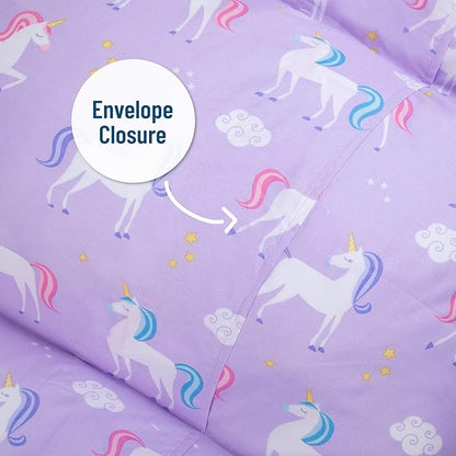 Wildkin Kids Microfiber Floor Lounger – Travel-Friendly, Sleepovers, Pillow Not Included - Unicorn