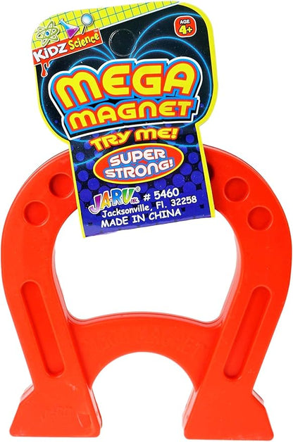 JA-RU Mega Magnet Toy (1 Magnet Horseshoe Shaped) Strong Magnets for Preschool Science Experiments & Classroom Activities for Kids. Educational Toy. School Supply. 5460-1
