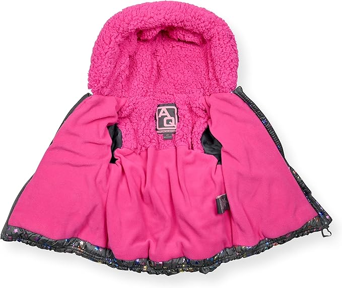 Arctic Quest Little Girls Bib Snow Pants and Ski Jacket Water-Resistant Snowsuit For Kids Winter Jacket For Girls