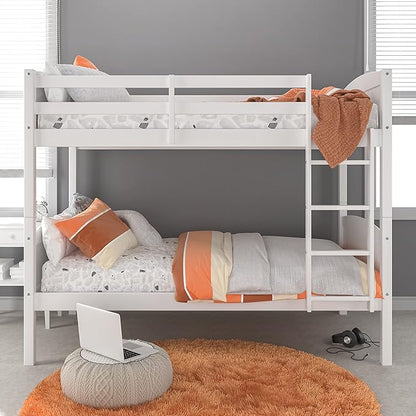 Hillsdale Alexis Contemporary Wood Arch Twin Over Twin Size Bunk Bed, White