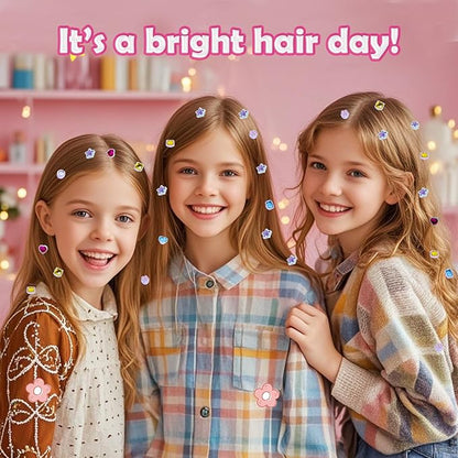 kidzkube Kids Hair Gem Stamper Kit, Quick Gems Hair Jeweler, Bling Hair Jewels for Girls Toys, Hair Styling Tool with Reusable Shining Diamonds, Birthday Gifts Toys for Girls Ages 3 4 5 6 8-12