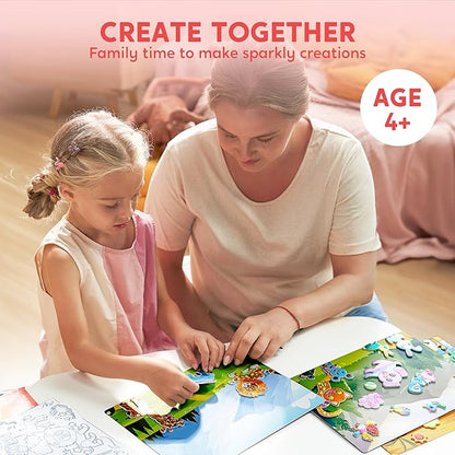 Klever Kits Foil Art Kit for Kids - Arts & Crafts Supplies, Mess Free Coloring, Animal Foil Foam Stickers, Creative Travel Toys, Birthday Gifts for Boys & Girls Ages 4 and Up