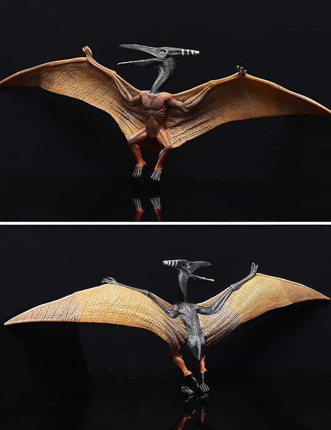 Gemini&Genius Pterosaur Dinosaur Toy for Kids, Pterodactyl Dinosaur Figure Gift- Stocking Stuffers, Party Favor, Goodie Bag Fillers, Cup Cake Toppers for Kids