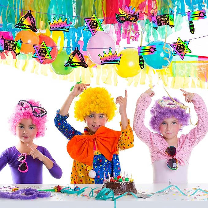 CY2SIDE Purim Day Scratch Cards - 60PCS Jewish Holiday Magic Color Rainbow Paper Bookmarks Craft Kits for Kids Sunday School Classroom Activities Art Project Decorations Religious Easter Party Favor