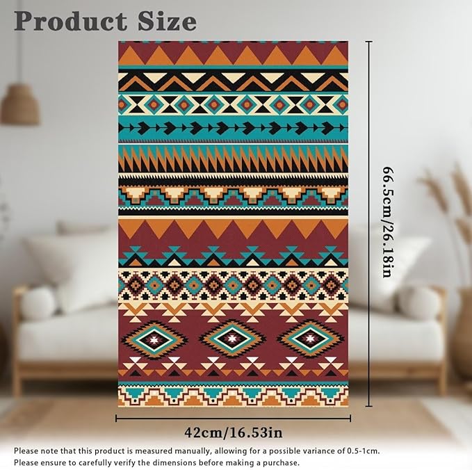 Aztec Retro Headrest Covers for Recliners Washable Couch Headrest Covers Wrinkle Resistant Sofa Headrest Slipcovers Furniture Protector for Home, Office & Theater Seat