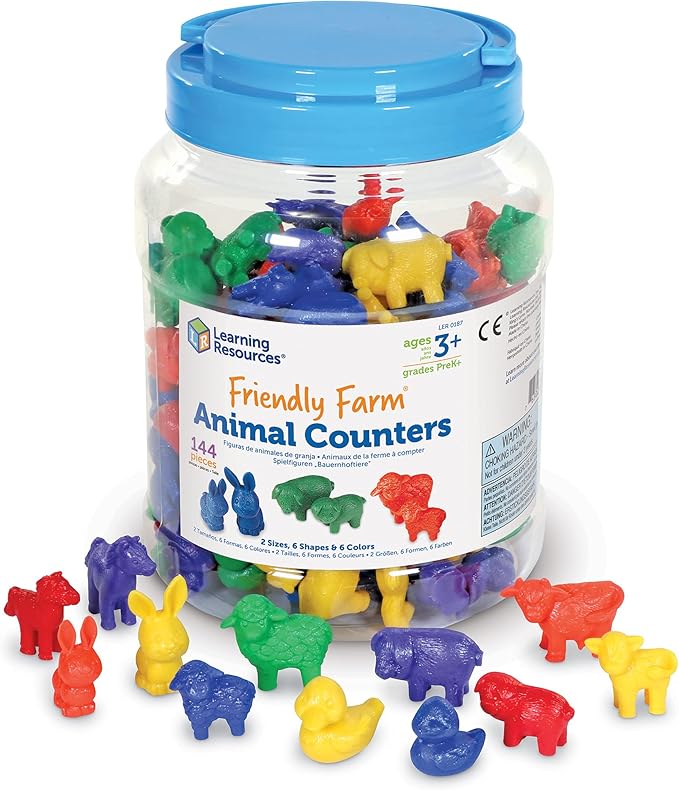 Learning Resources Friendly Farm Counters, Educational Counting & Sorting Toy, Set of 144