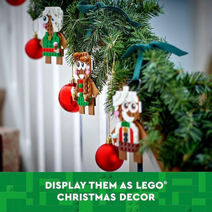 LEGO Gingerbread Ornaments - Christmas Tree Ornaments Building Set for Kids, Boys & Girls, Ages 6+ - 3 Gingerbread Decorations for Tree & Home - Gift Ideas for Kids - 40642