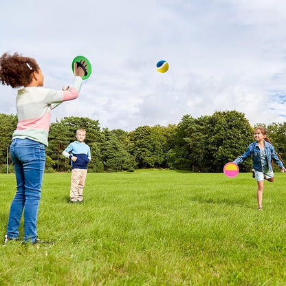Weehoey Beach Games - Kids Toys - Outdoor Games for Kids, Toss and Catch Ball Set with 6 Paddles 3 Balls, Toys for 3 4 5 6 7 8+ Year Old Boys Girls Christmas Birthday Gifts