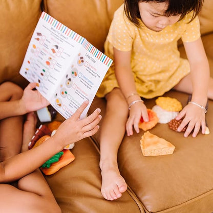 Melissa & Doug Food Fun Combine & Dine Dinners - Red - Realistic Play Food For Kids Kitchen, Pretend Play Food Set For Kids Ages 3+