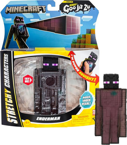 Heroes of Goo Jit Zu Minecraft Stretchy Characters, Collect Enderman with Ender Pearl, Unique Goo Fillings with Hidden Pieces Inside, Stretch Them Up to 3 Times Their Size