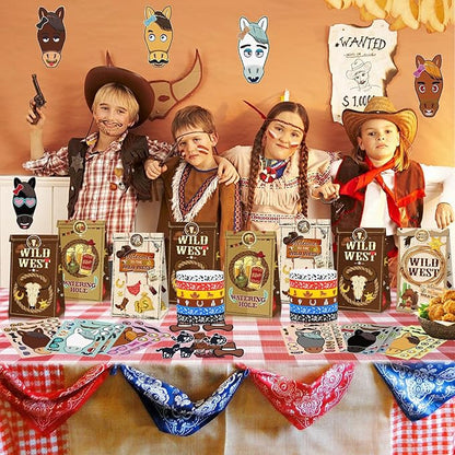 Cowboy My First Rodeo Party Favors, Horses Themed Party Bags for Kids Birthday Party Decorations