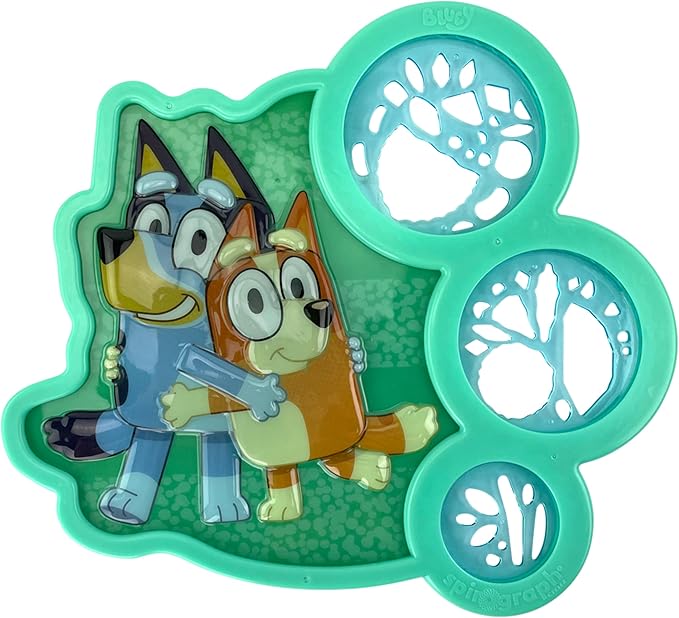 Spirograph Cyclex Set Bluey – Drawing Kit, Arts and Crafts, Bluey Toys, Art Supplies, Stickers for Kids, Bluey Stickers, Spiral Art, Markers, Stickers, Design Sheet Included, Ages 5+