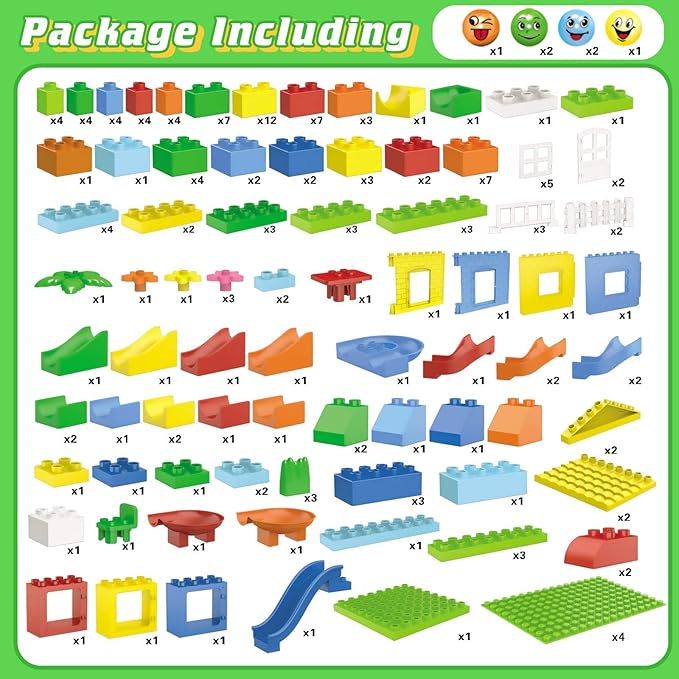 Marble Run Building Blocks, 179 Pcs Duplos Marble Run with 6 Balls, Big Building Toy Set Compatible Classic Blocks Maze Track, Marble Runs for Kids 4-8, Stem Marble Run Gifts for Boys and Girls