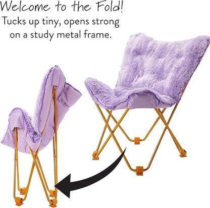 Urban Lifestyle Mongolian Butterfly Chair, Lavender