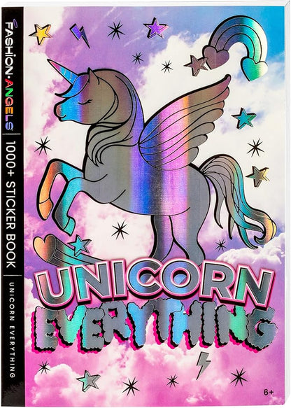 Fashion Angels Unicorn Sticker Book - 1000+ Magical Stickers for Girls - Unicorn Party Favors - Kawaii Unicron Stickers for Laptops, Water Bottles, Scrap Books - Ages 6 and Up