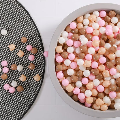 GOGOSO Bear Ball Pit Balls Shapes BPA Free Plastic Play Balls Crush Proof Kids Toddlers Baby Pastel Pelotas Toy Shaped Giant Friendship Bracelet