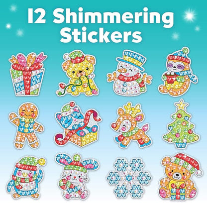 Creativity for Kids Big Gem Diamond Painting Kit: Holiday Stickers and Suncatchers - Diamond Painting Kits and Christmas Gifts, Christmas Crafts for Girls and Boys, Kids Gifts for Ages 6-8+