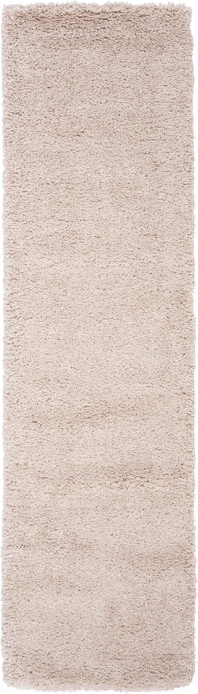 SAFAVIEH Royal Shag Collection Runner Rug - 2'2" x 8', Beige, Non-Shedding & Easy Care, 2-inch Thick Ideal for High Traffic Areas in Living Room, Bedroom (RYG115B)