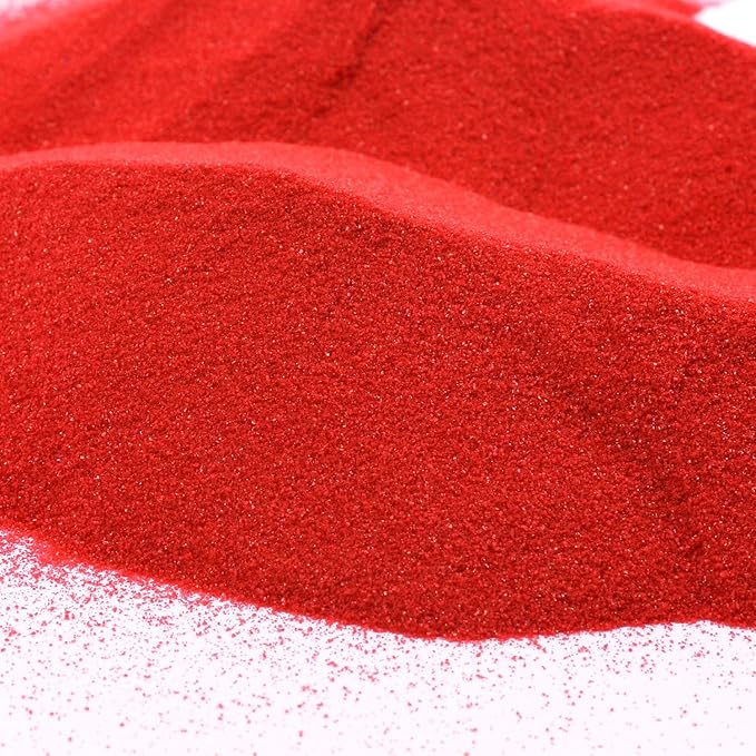 Shiny Stone Colorful Sand,Rainbow Sand,Art Sand,Colored Sand,Craft Sand,Decorative Wedding Vibrant Sand, 250g/0.55lbs/8.81oz for Kids Creativity Wedding Succulent Terrarium Vase (Scarlet)