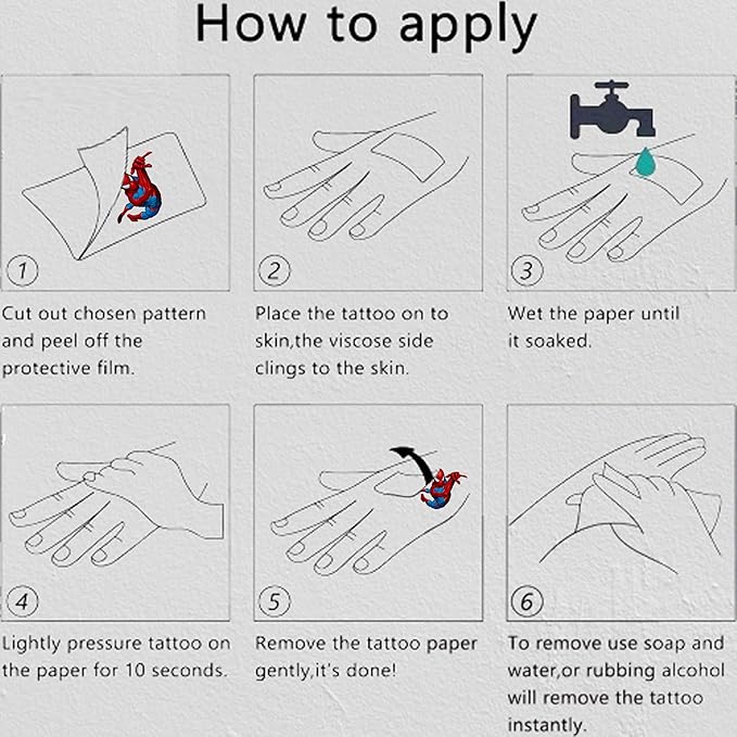 40Sheets Cartoon Spider-Man Temporary Tattoos for Kids Birthday Party Favors, Cute Spider-Man Decoration Sticker Gifts for Girl Boys Home Activity Class Prizes Carnival Christmas Rewards