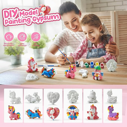 stochastic box Kids Crafts Set, Ceramic Painting Kit,Paint Your Own DIY Ceramic Figurines,Painting Kit DIY Toys Kids