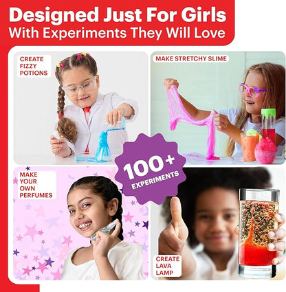 Doctor Jupiter Girls First Science Experiment Kit for Kids Ages 4-5-6-7-8| Christmas, Birthday Gift Ideas for 4-8 Year Old Girls| STEM Learning & Educational Toys