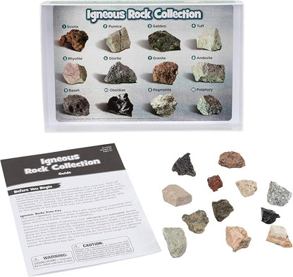Educational Insights Complete Rock, Mineral, and Fossil Collection, Ages 8 and up, (57 pieces with storage tray)