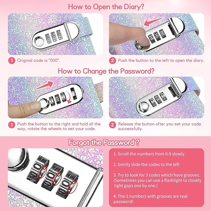 Christmas Gifts for Girls ,DIY Journal Kit for Girls,Diary for Girls with Lock ,DIY Journal Set for Tween & Teen Girls, Stationery Set, Diary Supplies Set, Journaling Art Crafts Kit, Ideal Gifts for Girl