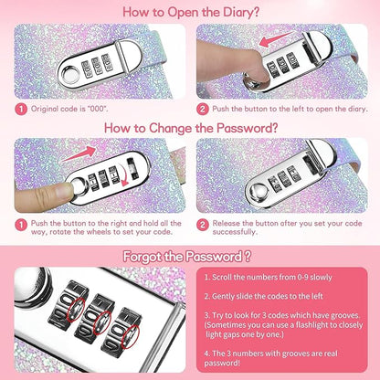 Christmas Gifts for Girls ,DIY Journal Kit for Girls,Diary for Girls with Lock ,DIY Journal Set for Tween & Teen Girls, Stationery Set, Diary Supplies Set, Journaling Art Crafts Kit, Ideal Gifts for Girl