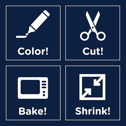 Shrinky Dinks Creative Pack, 25 Sheets Crystal Clear, Kids Art and Craft Activity Set, Kids Toys for Ages 6 Up by Just Play