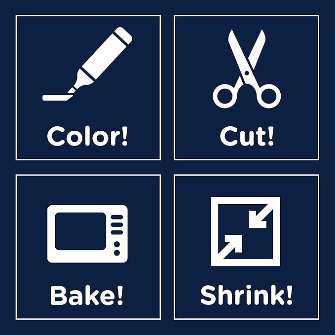 Shrinky Dinks Creative Pack, 25 Sheets Crystal Clear, Kids Art and Craft Activity Set, Kids Toys for Ages 6 Up by Just Play