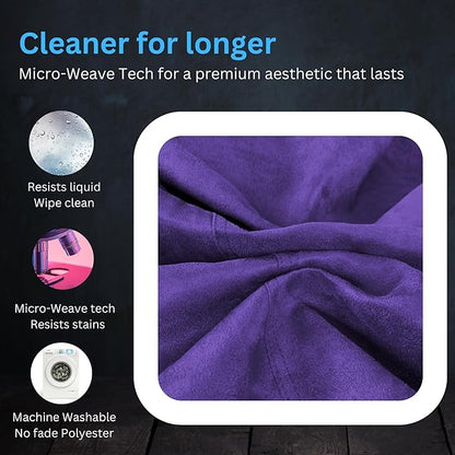 Bean Bag Chair Cover (No Filler) | Fur Resistant Microsuede | Adult Size | Stuffed Animal Storage for Kids Or Adults | Double Stitched | Durable Zipper | Soft Premium