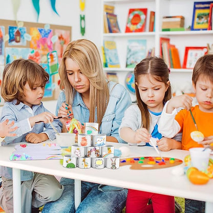 JUNEBRUSHS 56 Pack Slap Bracelets White Blank DIY Slap Bands for Kids Soft Wristband Party Favors Snap Bracelets Bulk for Boys Girls School Craft Projects Birthday Gifts Toys Party Bag Fillers