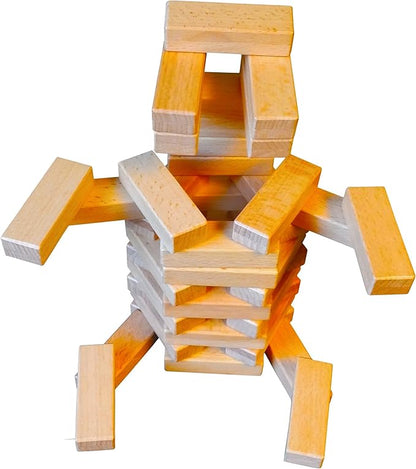 Magz Magnetic Wooden Bricks 40 Piece, Magnetic Building Blocks containing 40 magnetized Natural Wood Bricks/Blocks Building and Stacking Set Offered